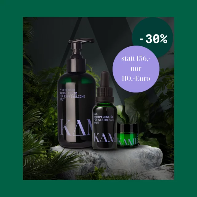 Hautprobleme wie Neurodermitis oder Ekzeme plagen viele. KAMI ist das ideale Geschenk für die Geplagten.

Jetzt zum Black Friday mit diesen unschlagbaren Angebot: -30% auf
+ 30 ml SOS Hautpflege-Öl
+ 25ml SOS Hautpflege Balsam
+ 240ml Pflegendes Wasch Fluid

Jetzt bis 1.12. um 110,- statt 156,-

Wir freuen uns auf eure Bestellung!
#blackfriday 
#kamihilft 
#neurodermitisbekämpfen 
#madeinaustria